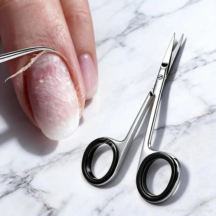 1Pcs Professional Stainless Steel Cuticle Scissors Extra Fine Curved Blade Manicure Scissors For Nail Eyelash Eyebrow Trimming Beauty Tools 2028