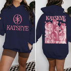 Women Pink Katseye Print Pocket Hoodies Spring Autumn Hip Hop Music Lover Gifts Pullover Vintage Katseye Unisex Gothic Hoody