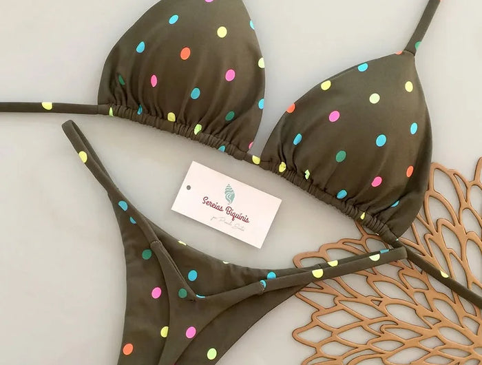 Micro Bikini 2026 Donna Nuovo Costume da Bagno Sexy Halter Bikini Set Brasiliano Biquini Stampa Femminile Abbigliamento da Spiaggia per Feste