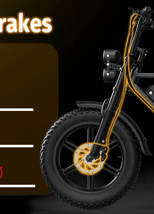 Nuova Bici Elettrica POWBEN V20 2026 UE, Motore 2000W, Velocità Massima 50km/h, Batteria 52V 15Ah, Pneumatici 20×4.0, Cambio a 7 Velocità SL-TX30-7R, E-Bike per Adulti