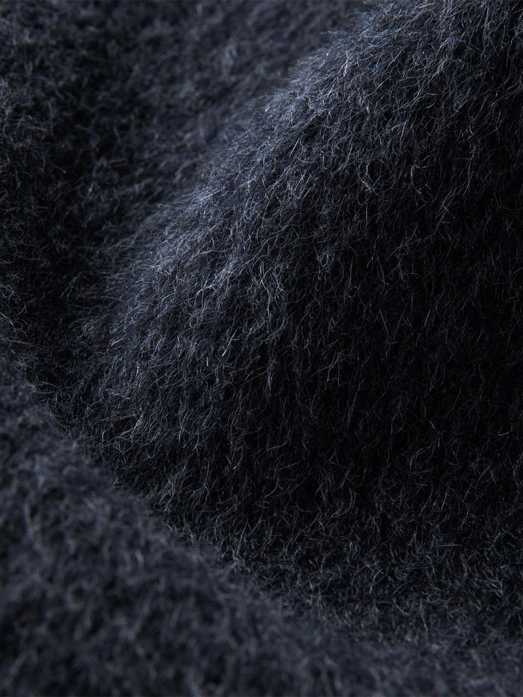 DUSHU Double-faced Wool Coat Detachable Scarf Collar Korean Style Thickened Woolen Long Overcoat for Winter Commute