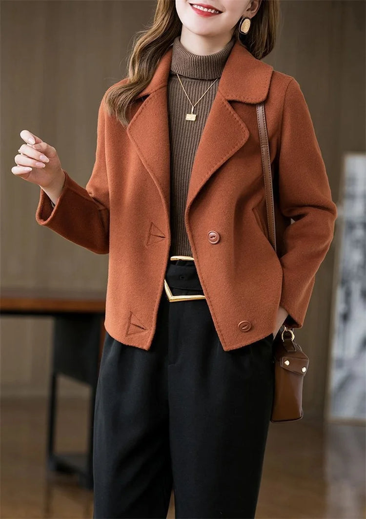 Coats Women The Spring Autumn 2025 The New Short Jacket Fashionable Versatile The Woolen Coat Worn By The Mother Overwear Female