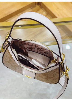 Borsa di lusso da donna 2026 Nuova borsa a tracolla diagonale a spalla singola stampata retrò in PU di alta qualità