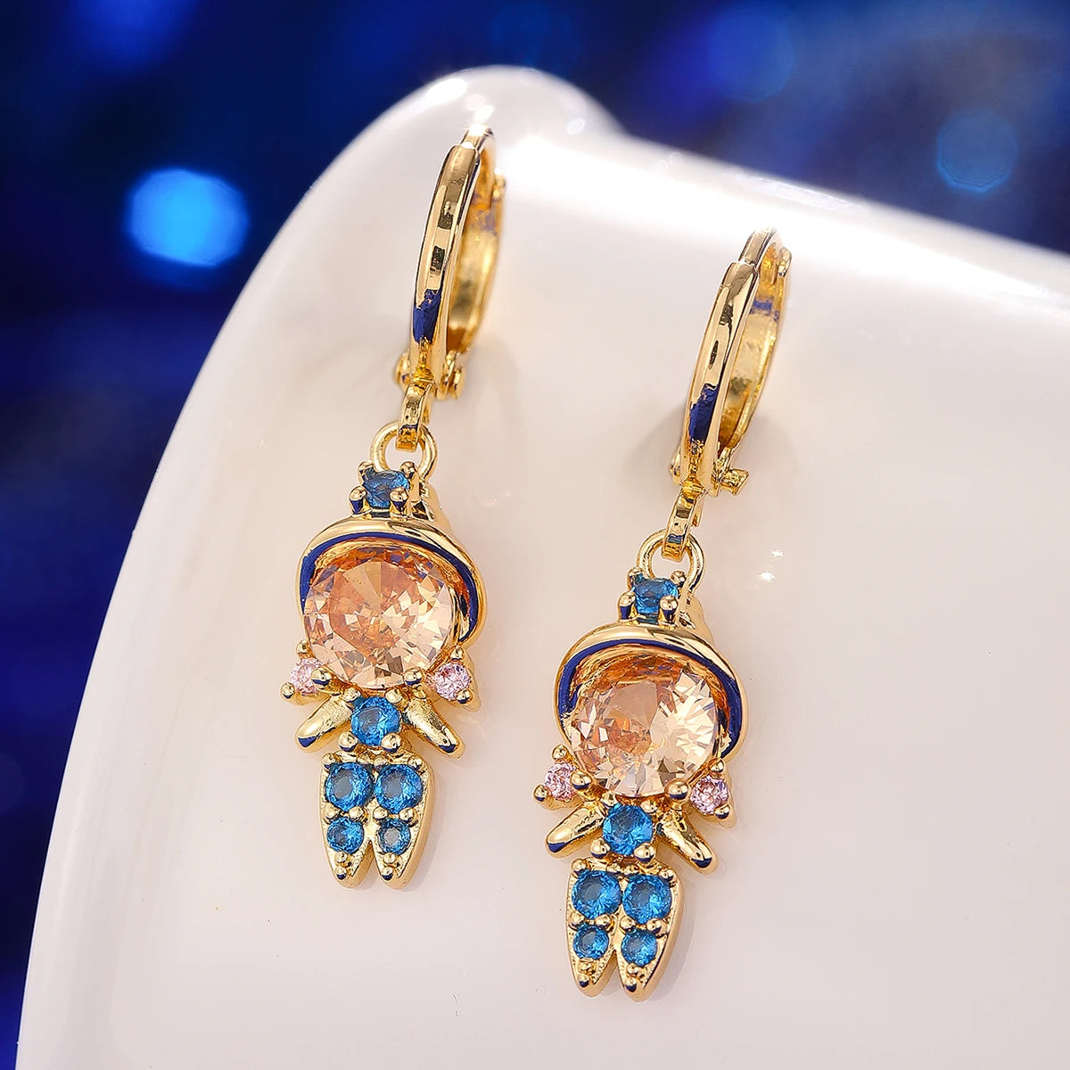 Collana alla moda con zirconi colorati, fiaba, piccola principessa, catena universale placcata in oro, catena clavicola, temperamento dolce