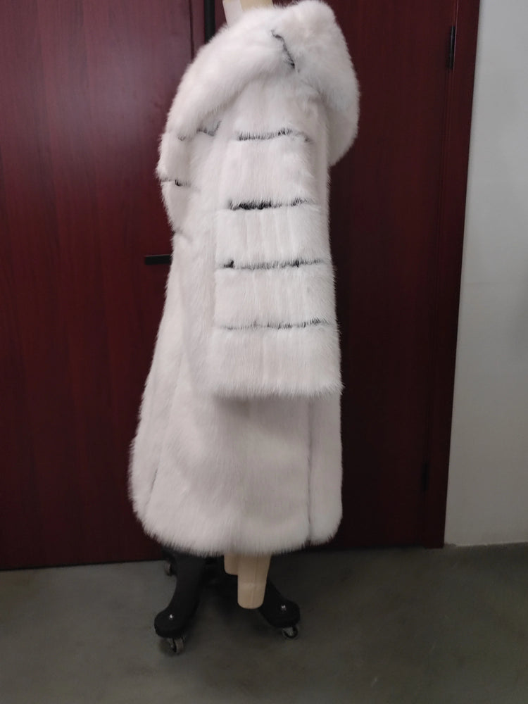 2026 Winter Women Faux Fur Jacket Coat Solid White Long Sleeve Thick Warm Overcoat Outwear Fluffy Coat For Women