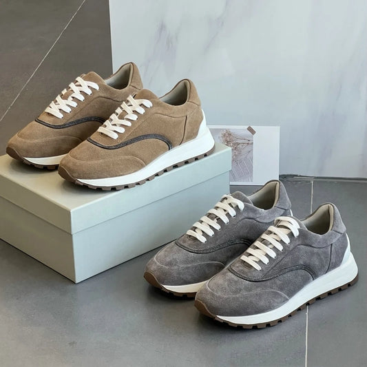 2025 New Women's Sports Shoes Anti-slip Spring and Autumn Lace-up Women Shoes Plus Size Comfortable Casual Shoes female