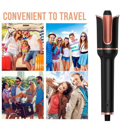 Automatic Hair Curler-123, Auto Hair Curling Iron Ceramic Rotating Air Curler, Air Spin Wand Styler Curl Machine Magic Hair Curler Portable