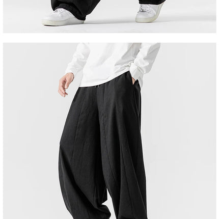 Pantaloni casual da uomo autunno stili giapponesi pantaloni lanterna da uomo caldi vintage larghi pantaloni da uomo oversize moda streetwear