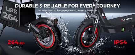 IScooter i10 Scooter elettrico 10 pollici 650W 15Ah Scooter elettrico pieghevole Kick Scooter gamma massima 45km eScooter elettrico Whit APP