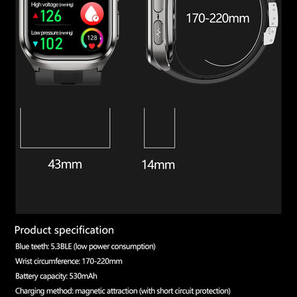 2026 Nuovo aggiornamento AI diagnostico Airbag pressione sanguigna precisa salute SmartWatch acido urico ECG lipidi nel sangue Smartwatch uomo donna platinumshop