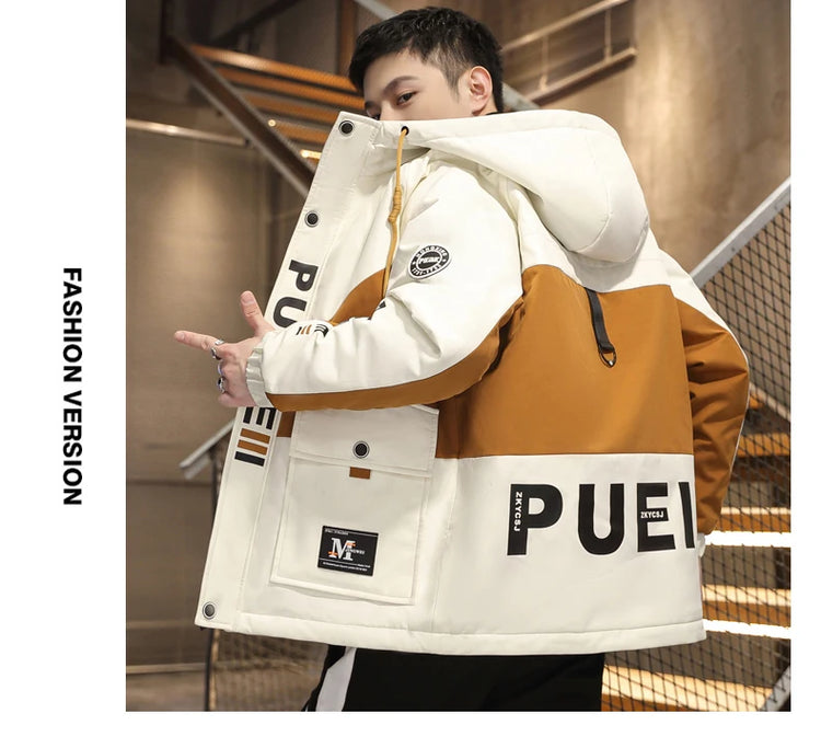 Fashion Men's Hooded Jackets 2026 Spring Autumn Youth High Streetwear Loose Casual Coat Outdoor Zipper Windbreaker Tops Clothing