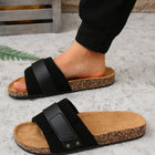 Ciabatte da uomo estive, primaverili e autunnali, casual, semplici, con motivo in sughero, tomaia in PU, suola piatta, slip-on, sandali da spiaggia, adatte per uso domestico ed esterno.