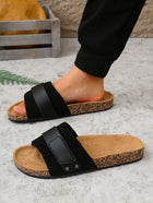 Ciabatte da uomo estive, primaverili e autunnali, casual, semplici, con motivo in sughero, tomaia in PU, suola piatta, slip-on, sandali da spiaggia, adatte per uso domestico ed esterno.