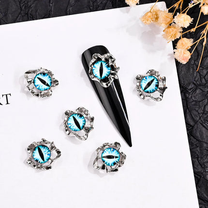 10Pcs Halloween Fake Weapons with Blood Nail Charms Bloody Horror Metal Nail Art Decorations Manicure Accessories Punk Jewelry *