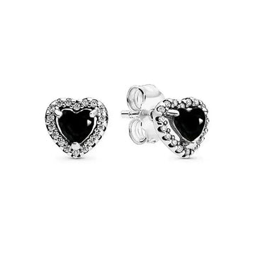 Orecchini in Argento Puro 925 con Zirconi a Forma di Cuore, Stella, Luna e Cerchio, Gioielli per Donne, Regalo per Compleanno, Festa della Mamma, Accessori platinumshop