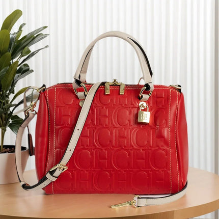CH Autumn/Winter Christmas Fashion PU Material Lock Lock Design Women's Crossbody Bag 2025 Designer New Handbag Trendy Brand PlatiNum