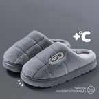 Big Size 50 51 Winter Slippers Women Men Thick Sole Indoor Home Warm Couples Shoes Non-Slip Flat Platform Women's Cotton Slipper