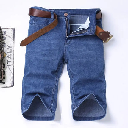 Nuovi pantaloncini di jeans di fascia alta da uomo nella primavera e nell'estate del 2025, pantaloncini di jeans casual da lavoro di marca larghi e versatili