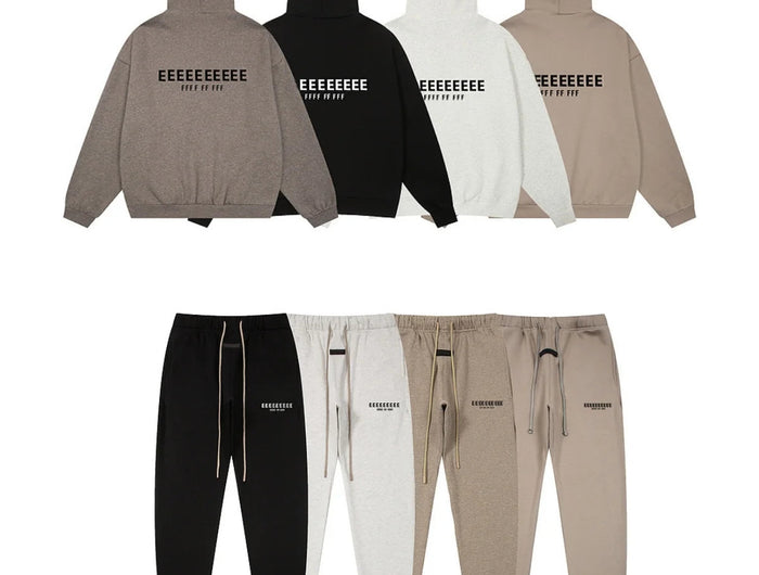 25fw Classic Brand Hoodies Sweatpants Set High Quality Fleece Sweatshirts Men Women Hiphop Streetwear Oversize Tracksuits Sets PlatiNum