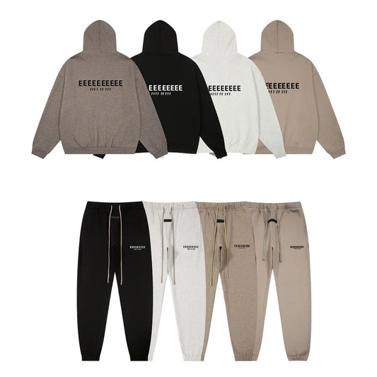 25fw Classic Brand Felpe con cappuccio Pantaloni sportivi Set Felpe in pile di alta qualità Uomo Donna Hiphop Streetwear Tute oversize Set