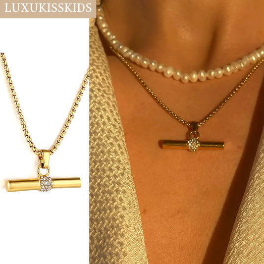 LUXUKISSKIDS Hamam Chunky collana Luxury Trendy Eyes ciondolo ciondoli a mano di sales collari con strass a cuore estetica y2k Choker