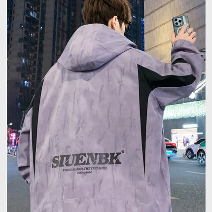 Fashion 2026 Spring Autumn Men's Casual Hooded Jackets Streetwear Windproof Coats Youth Outdoor Plus Size 4XL Hoody Top Clothing