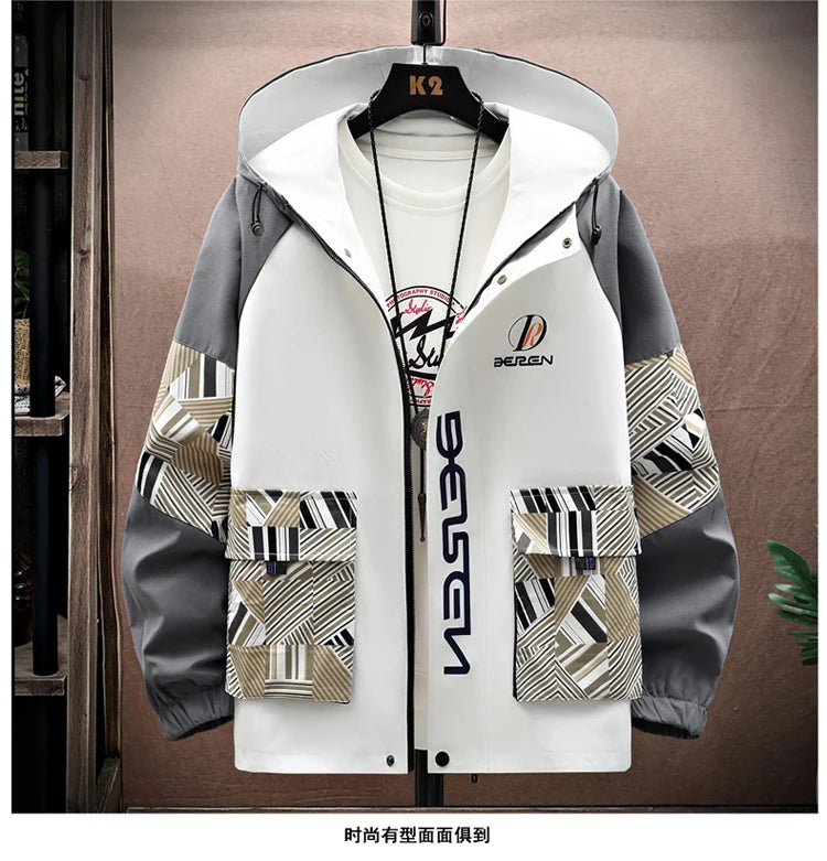 Spring Autumn New Men Casual Sets Mens Hooded Tracksuit Sportswear Jackets+Pants 2 Piece Set Hip Hop Running Sports Suit