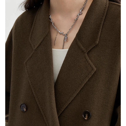CHIC VEN Women Long Double-sided Woolen Coats Retro Loose Female Overcoat Double Breasted Ladies Windbreak Autumn Winter 2026