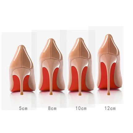 Tacchi da donna Colore nudo Tacco alto elegante da donna Scarpe nere di lusso donna 2025 Fondo rosso lucido Punta a punta Party Ladies Women platinumshop