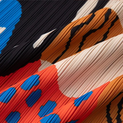Gonna Plissettata Originale Miyake con Elastico in Vita, Design Plissettato Stampato, Moda Donna Estate 2026, Nuova Gonna a Metà Coscia Casual con Pieghe