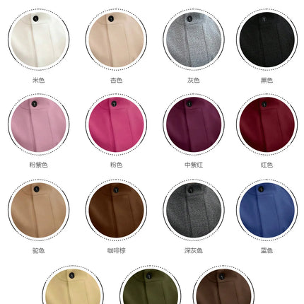 Elegant Stand Collar Tie Waist Cape Design Wool Coat, Coats for Women Spring Summer Outerwear with Chic Overcoat Style