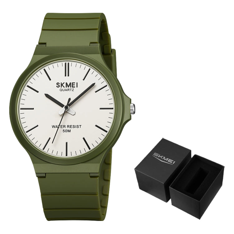 SKMEI Top Brand Casual Quartz Wristwatches Mens New Simple TPU Strap 3Bar Waterproof Watches For Male Time Clock Reloj Hombre