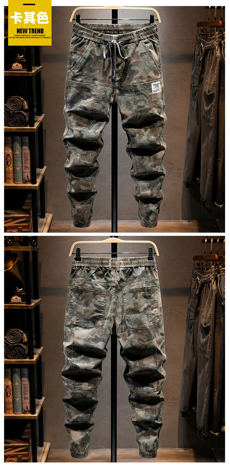 Camouflage Military Jogger Pants Men 2025 Pure Cotton Men's Spring Autumn Multi-pocket Function Cargo Pant Streetwear Trousers