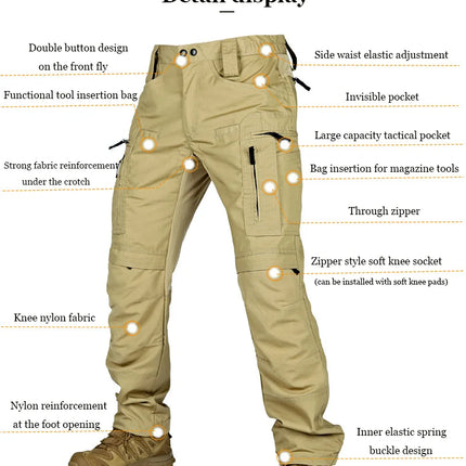 Men Cargo Pants Tactics Wear Resistant Multiple Pockets Military Tactical Pants Casual Spring Autumn Men's Trousers Hiking