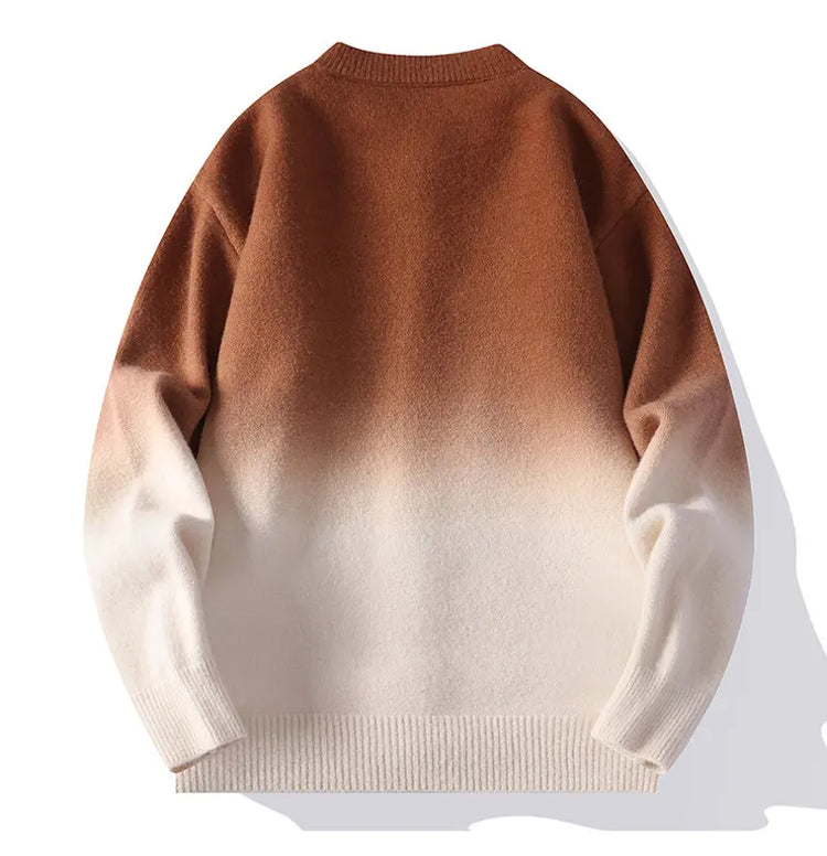 Legible Autumn and Winter Casual Sweater Men Loose Knitted Cardigan Male Round Neck Collar Sweatercoats Man