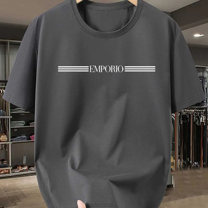T-shirt da uomo di lusso in cotone 100% puro con stampa logo, a maniche corte, abbigliamento maschile di alta qualità, streetwear