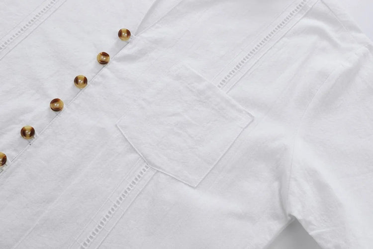 Men's Retro Cotton And Linen Set, Spring And Autumn Fashion Stand-up Collar Pocket Long Pants Long-sleeved Two-piece set PlatiNum