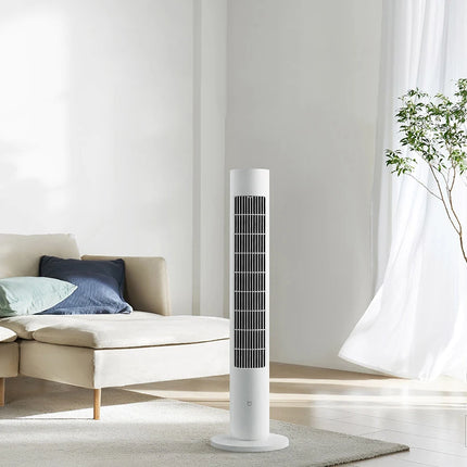 Ventilatore a Torre MIJIA Smart DC a Frequenza Variabile 2a Generazione, 150 °   Ventilatori oscillanti da terra per ambienti, 4 velocità, 3 modalità, versione CN con adattatore