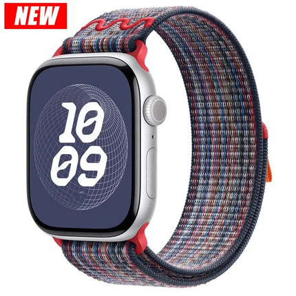 Cinturino in nylon per Apple Watch Ultra 3 49mm, bracciale iWatch 11 10 9 8 7 6 5 4 SE Sport NUOVO Design 42-46mm 45mm 44mm 41mm