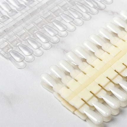 72 Tips Natural Clear False Nail Art Display Square Sticker Palette Chart Practice UV Gel Polish Board for Nail Studio 2027