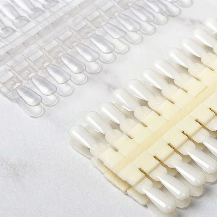 72 Tips Natural Clear False Nail Art Display Square Sticker Palette Chart Practice UV Gel Polish Board for Nail Studio 2027