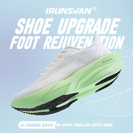 IRUNSVAN Surface 2000 Nylon Running Shoes for men Professional High Springback Training Women Outdoor Fitness Sport Shoes  ﻿ PlatiNum