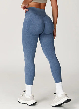 Yoga Pants Impact Leggings Women Seamless Sports Yoga Pant High Waist Ribbed Gym Clothes Fitness Workout Wear Scrunch Bum Tights PlatiNum