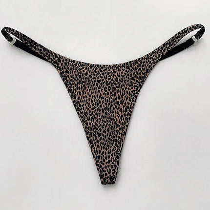 Ice Slik Low Waist Girls G String Leopard Flower Women Panties Sexy Briefs Thong T-back Underwear Female Lingerie Size S-XL