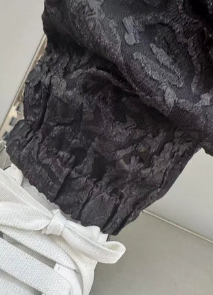 New Spring and Autumn Men's Casual Suit Lapel Jacquard Shirt Trousers Two-piece Set Comfortable Loose PlatiNum