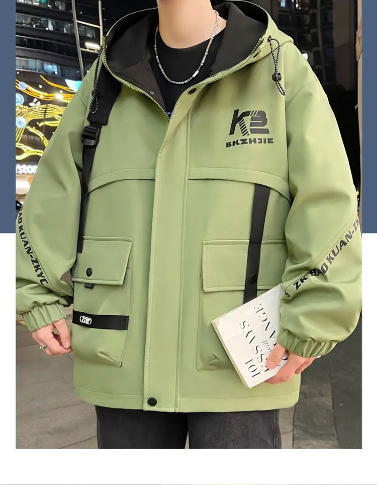 High Quality Men's Casual Hooded Jackets 2026 Spring Autumn Outdoor Coat Youth Streetwear Plus Size M-4XL Top Windproof Clothing
