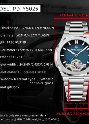 Nuovo Orologio da Uomo PAGANI DESIGN 2026 con Tourbillon Scheletrato, Orologio Automatico di Lusso di Alta Gamma per Uomo, Elegante Orologio da Polso Meccanico Sportivo