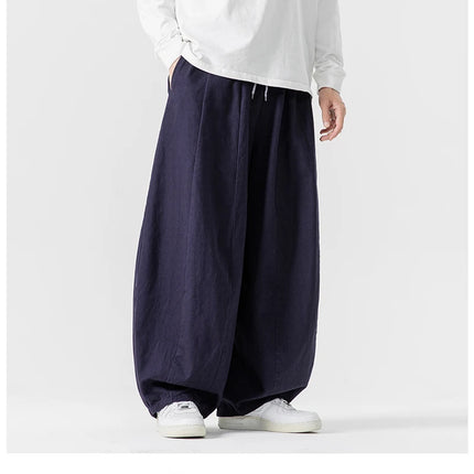 Pantaloni casual da uomo autunno stili giapponesi pantaloni lanterna da uomo caldi vintage larghi pantaloni da uomo oversize moda streetwear