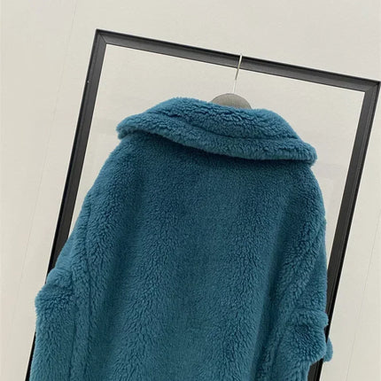 Max Teddy Coat 62% Alpaca 26% Wool 12% Silk Coat Winter Thicken Women's Coat