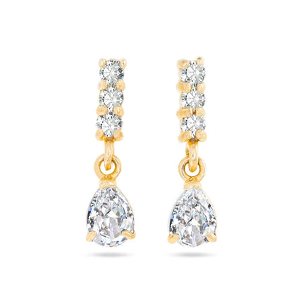 White Color Zircon Hoop Earrings 925 Sterling Silver Needle Cross/Star/Flower/Water Drop Pendant Gold Earrings Luxury Jewelry PlatiNum
